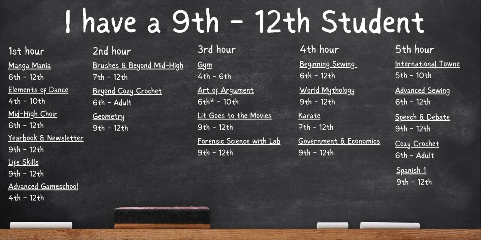 High school classes